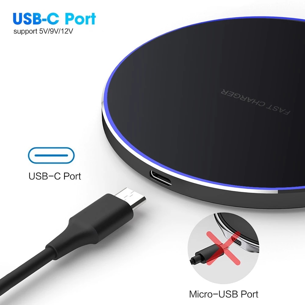 30W Qi Wireless Charger For iPhone 14 13 12 11 Pro Xs Max Mini Xr Induction  Fast Wireless Charging Pad For Samsung S22 s8 s9 s10 - The Home Smart Home